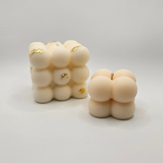 Bubble Κερί Κύβος - Φύλλα χρυσού