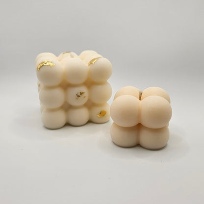 Bubble Κερί Κύβος - Φύλλα χρυσού