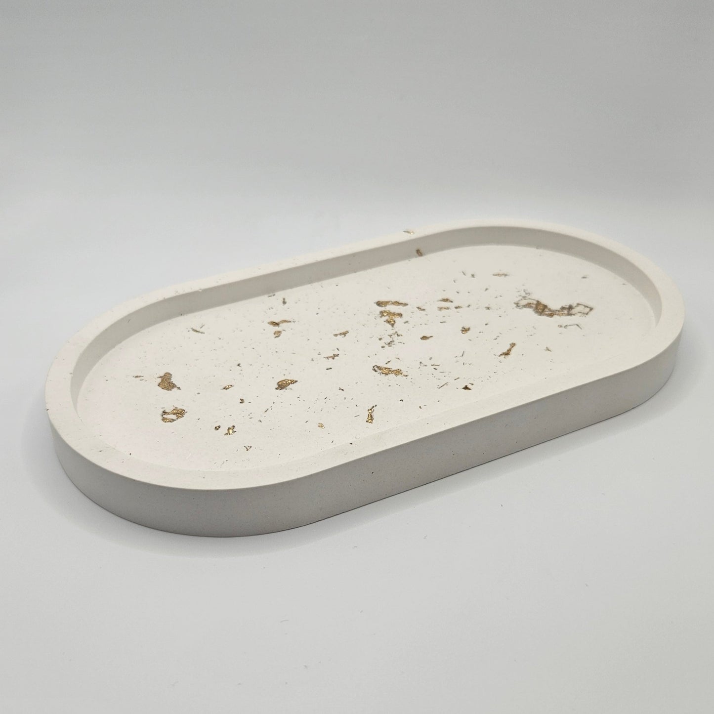 Οβάλ Δίσκος με Φύλλα Χρυσού