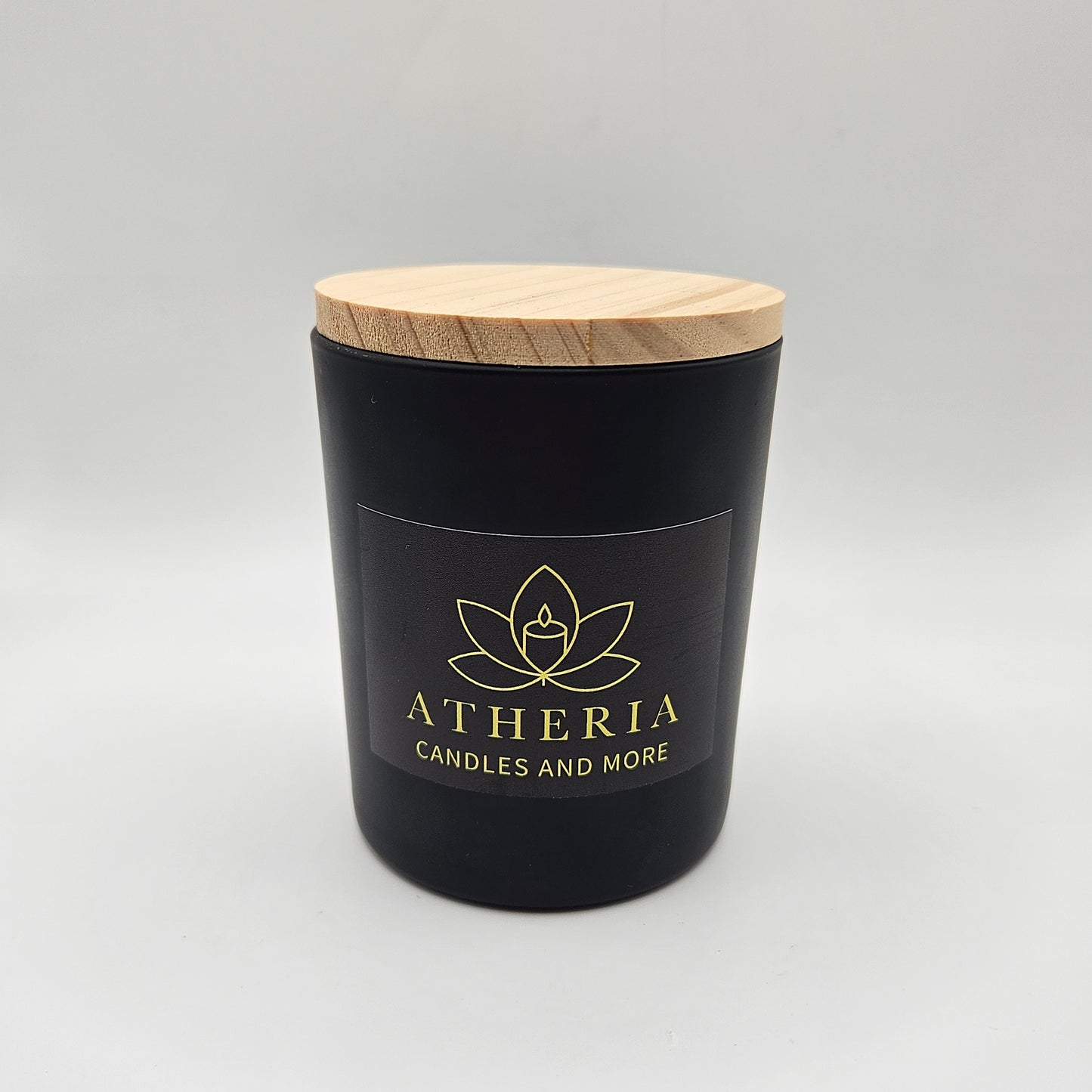 Δοχείο με ξύλινο καπάκι - Μαύρο