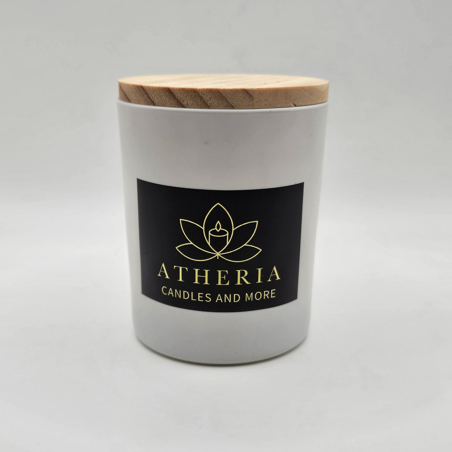 Δοχείο με ξύλινο καπάκι - Λευκό