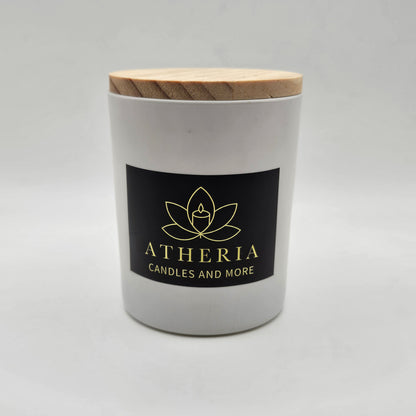 Δοχείο με ξύλινο καπάκι - Λευκό